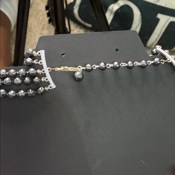 Vintage Japan Multi-Strand Black Pearl Necklace - Picture 3 of 4